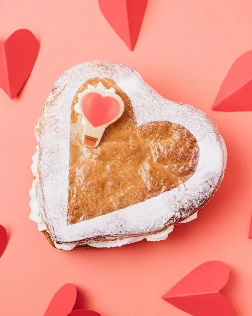 Hojaldre en forma de corazón para San Valentín